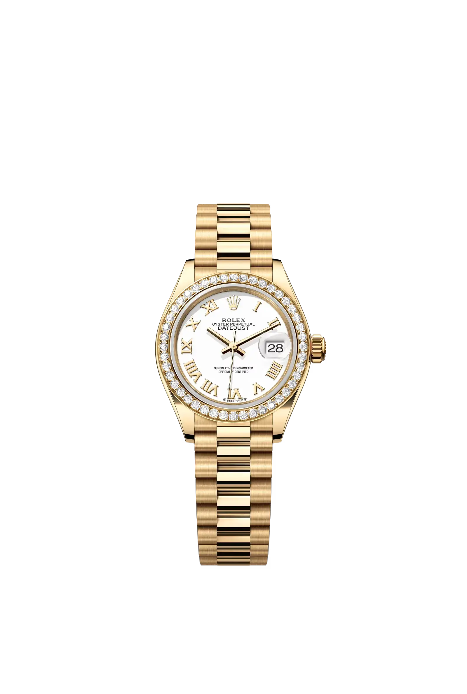 Lady-Datejust  Oyster, 28 mm, yellow gold and diamonds  Reference 279138RBR — main photo