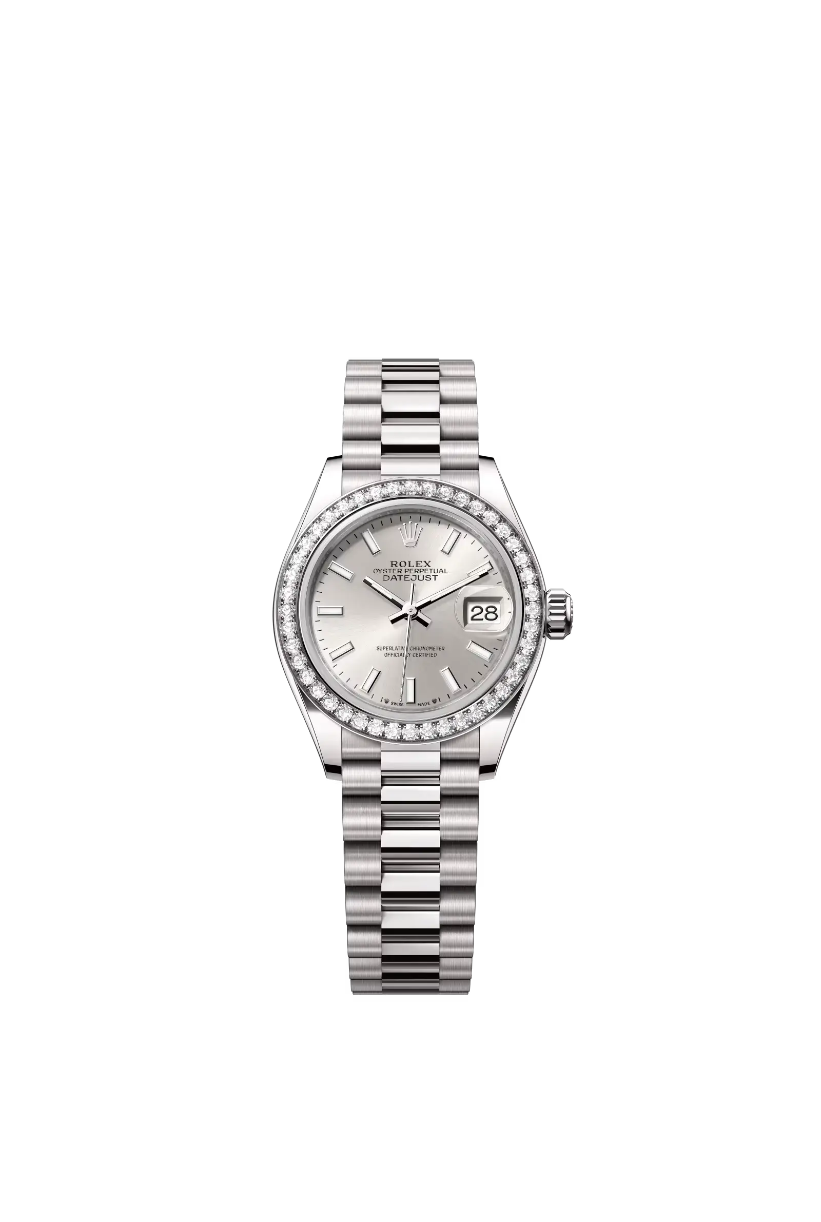 Lady-Datejust  Oyster, 28 mm, white gold and diamonds  Reference 279139RBR — main photo