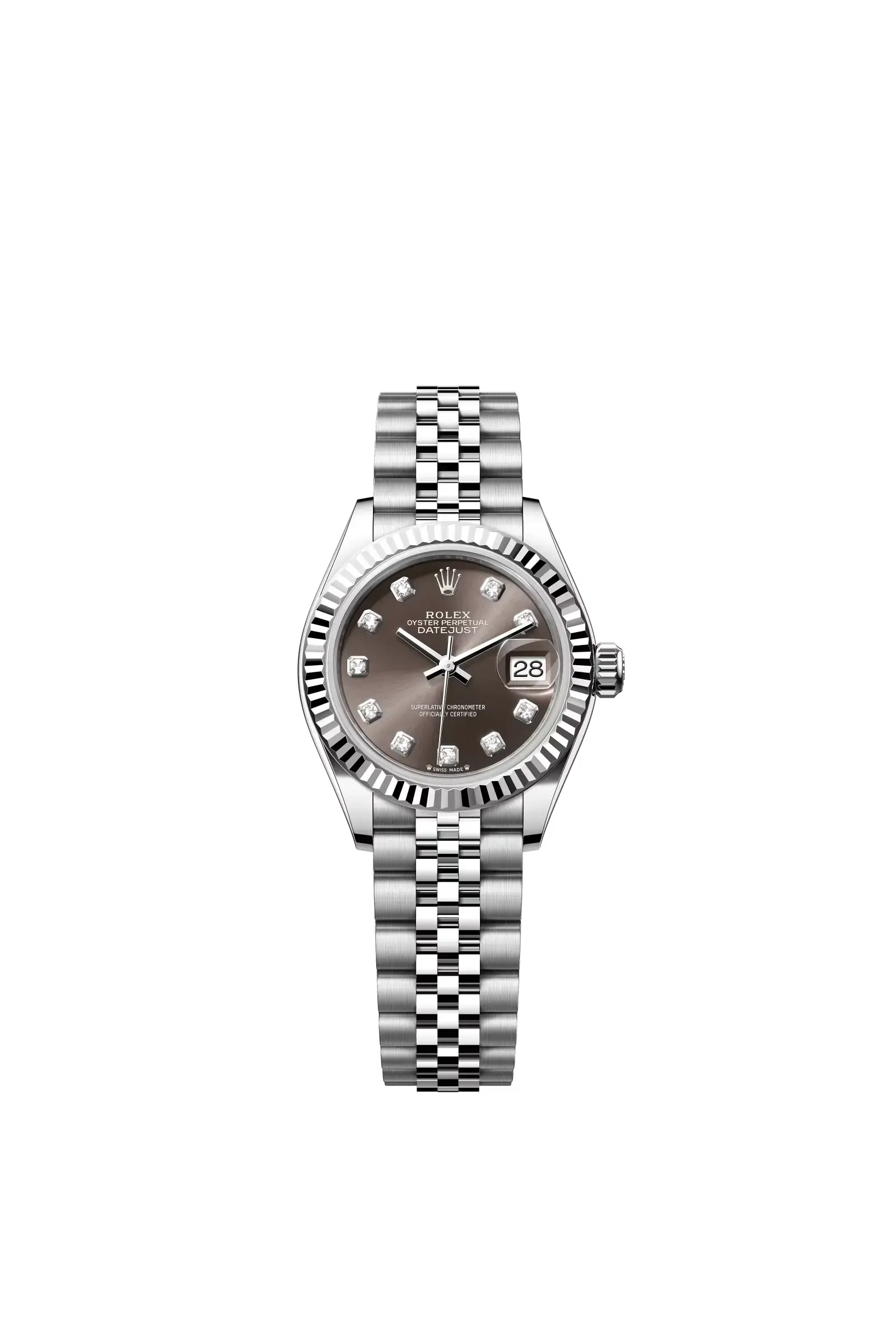 Lady-Datejust  Oyster, 28 mm, Oystersteel and white gold  Reference 279174