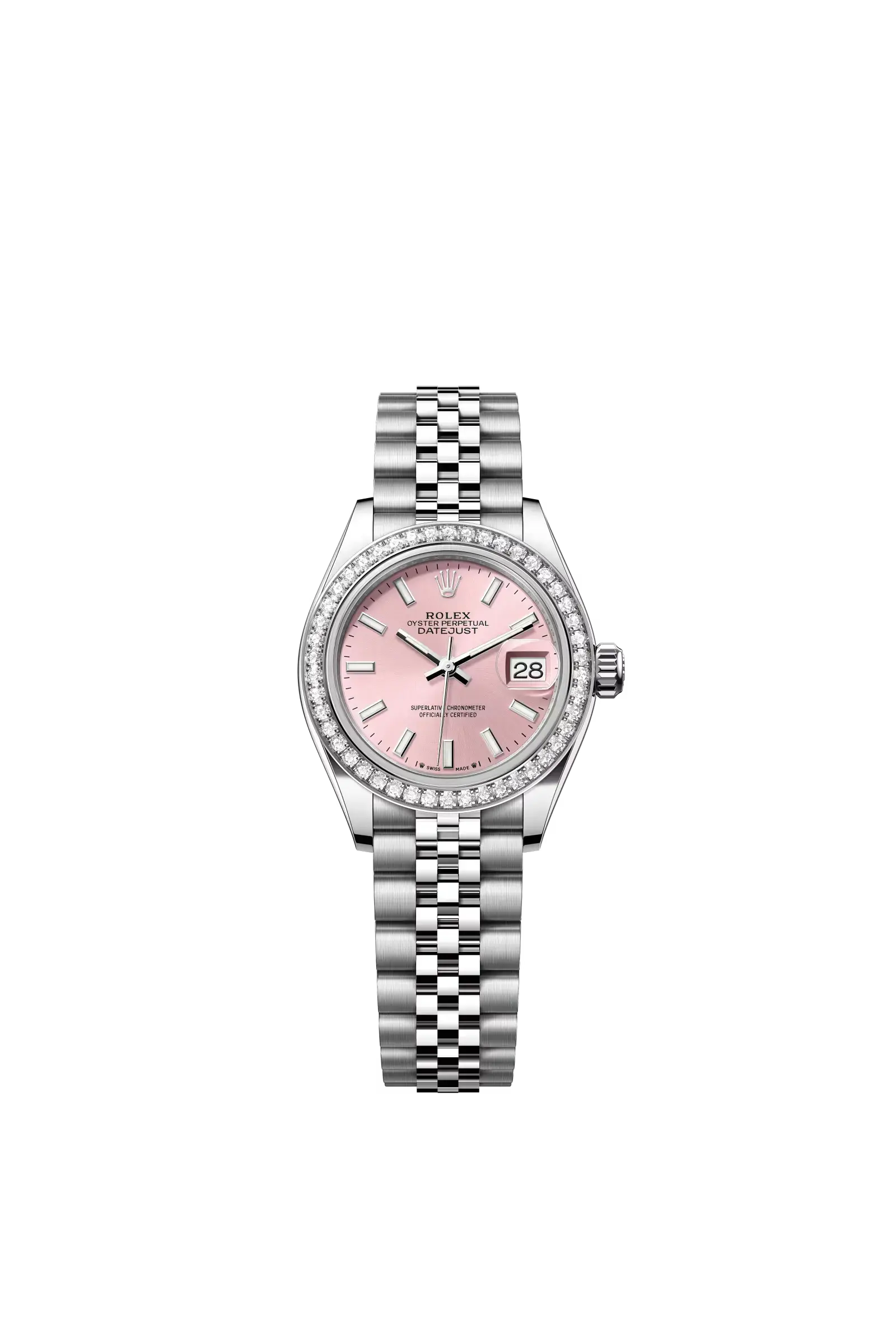 Lady-Datejust  Oyster, 28 mm, Oystersteel, white gold and diamonds  Reference 279384RBR — main photo