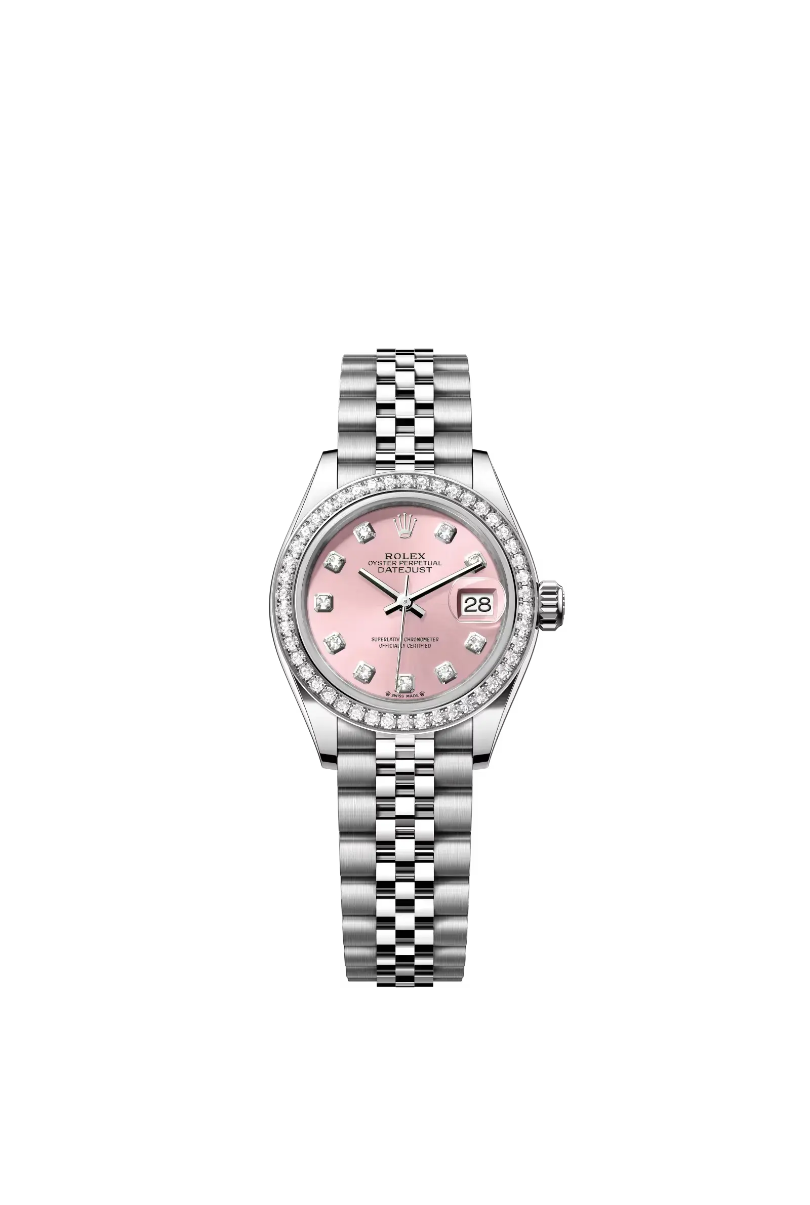 Lady-Datejust  Oyster, 28 mm, Oystersteel, white gold and diamonds  Reference 279384RBR — main photo