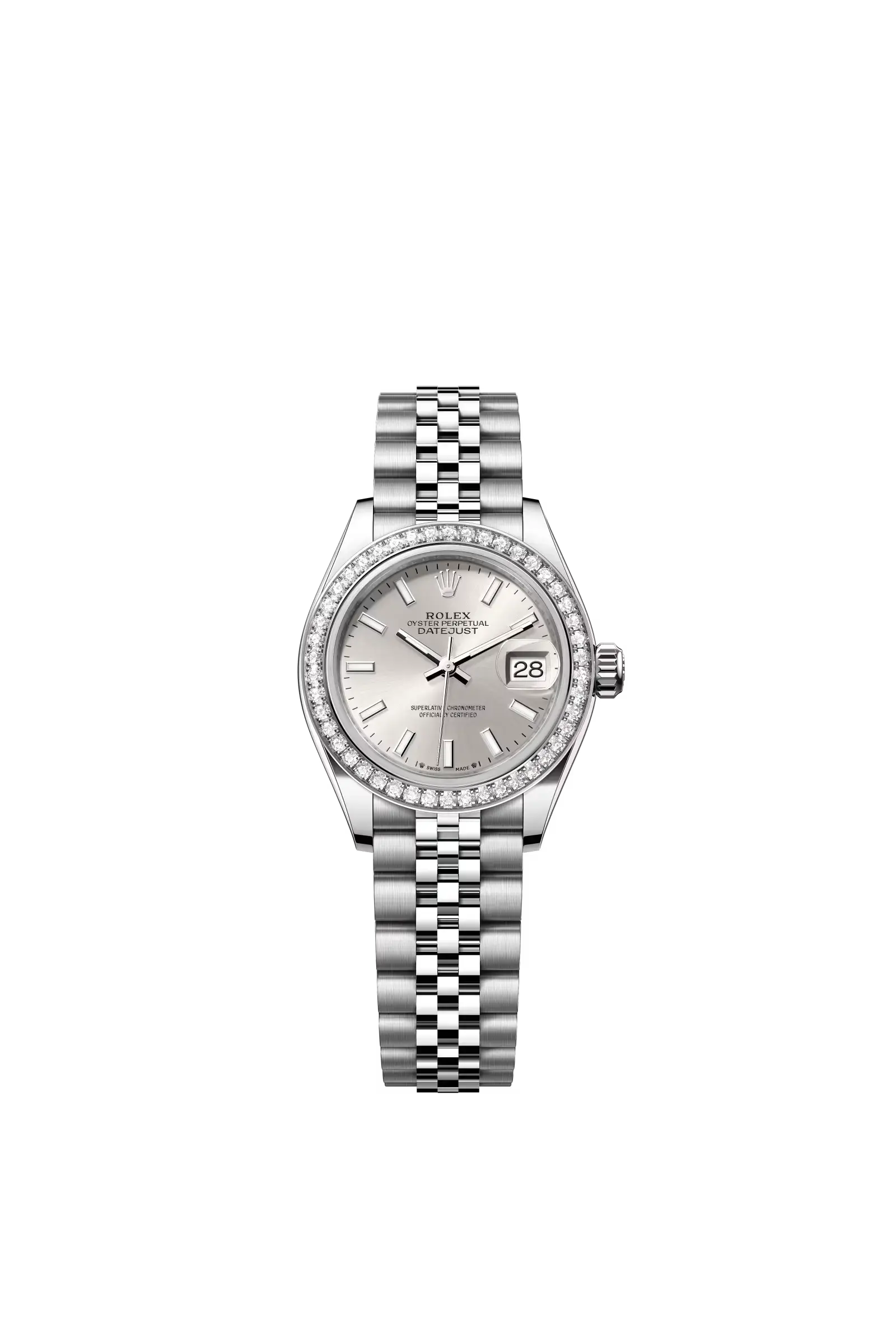 Lady-Datejust  Oyster, 28 mm, Oystersteel, white gold and diamonds  Reference 279384RBR — main photo