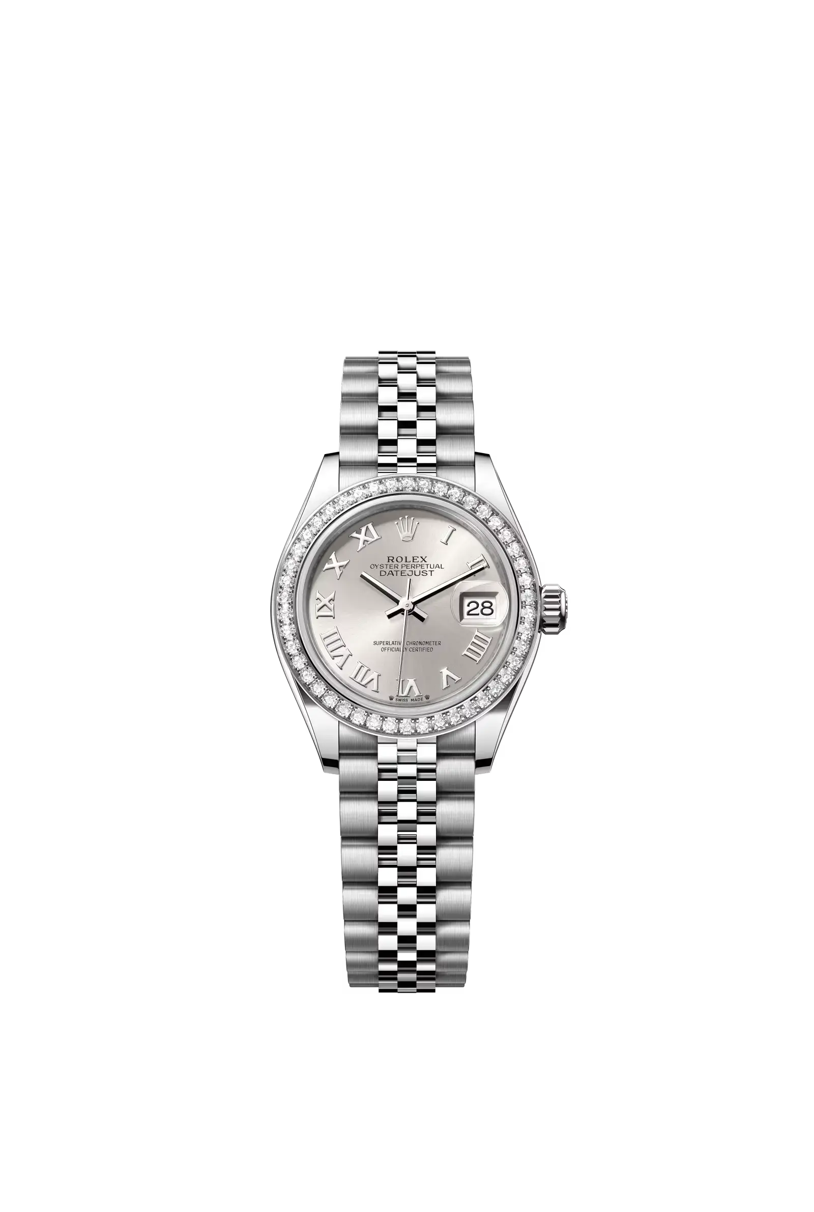 Lady-Datejust  Oyster, 28 mm, Oystersteel, white gold and diamonds  Reference 279384RBR — main photo