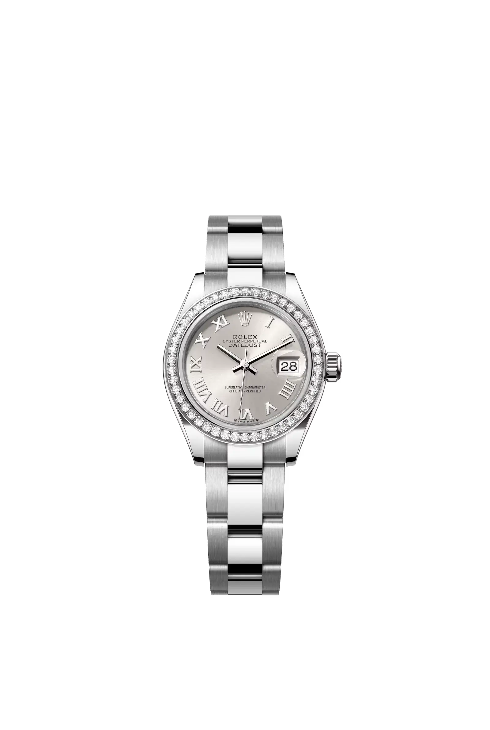 Lady-Datejust  Oyster, 28 mm, Oystersteel, white gold and diamonds  Reference 279384RBR — main photo