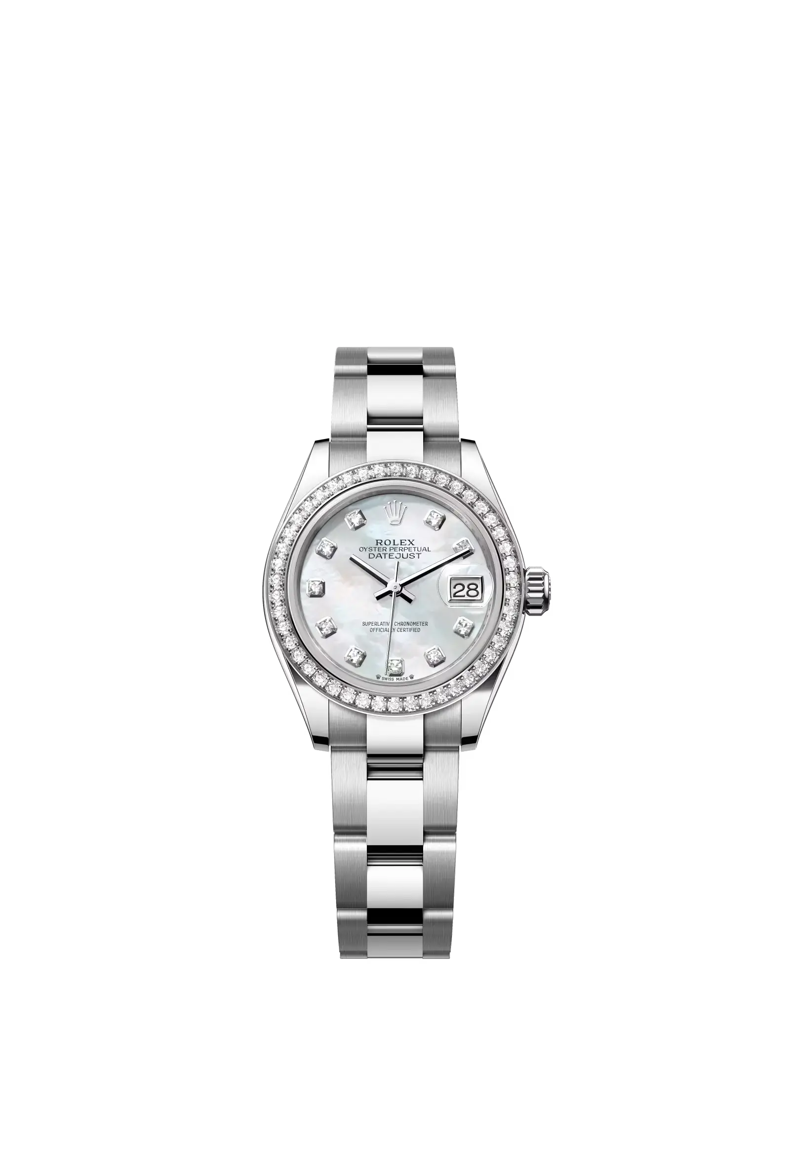 Lady-Datejust  Oyster, 28 mm, Oystersteel, white gold and diamonds  Reference 279384RBR — main photo
