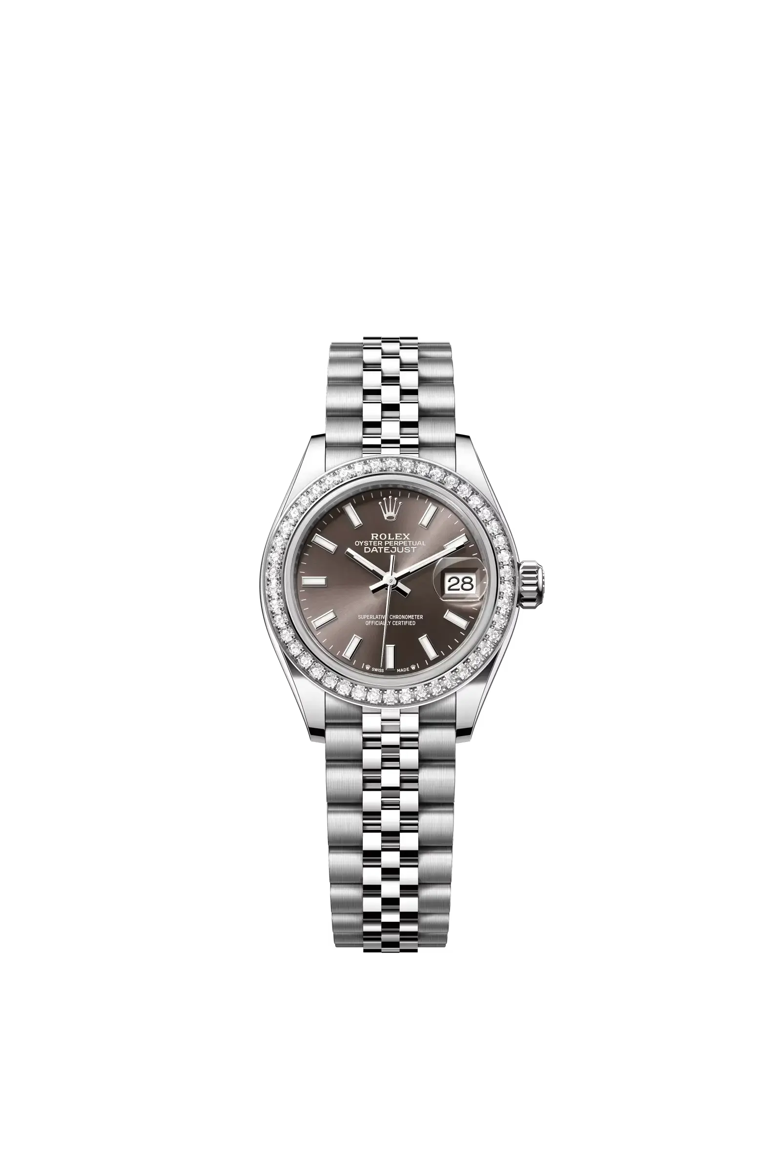 Lady-Datejust  Oyster, 28 mm, Oystersteel, white gold and diamonds  Reference 279384RBR — main photo