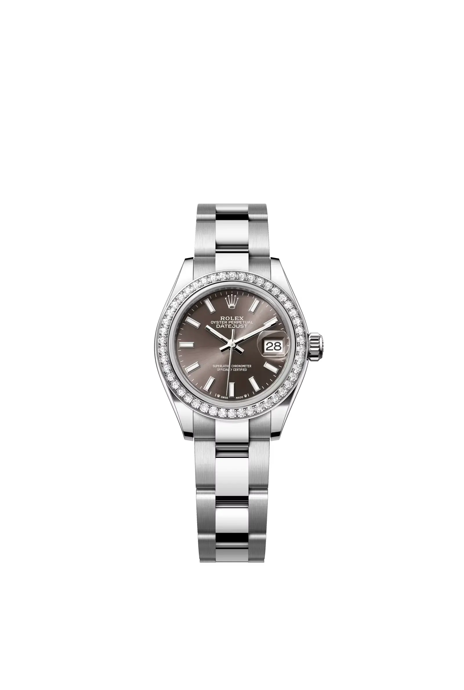 Lady-Datejust  Oyster, 28 mm, Oystersteel, white gold and diamonds  Reference 279384RBR — main photo