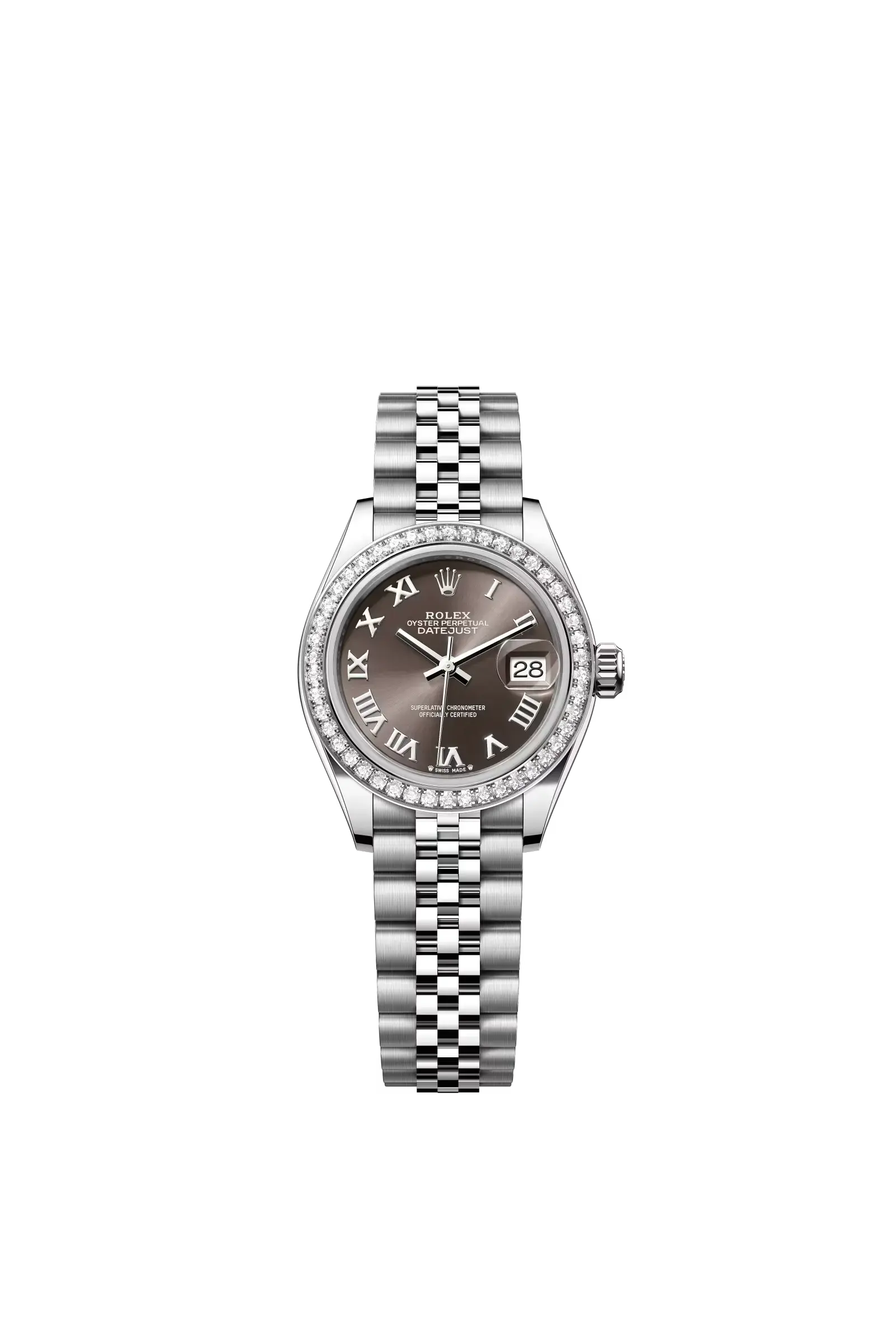 Lady-Datejust  Oyster, 28 mm, Oystersteel, white gold and diamonds  Reference 279384RBR — main photo