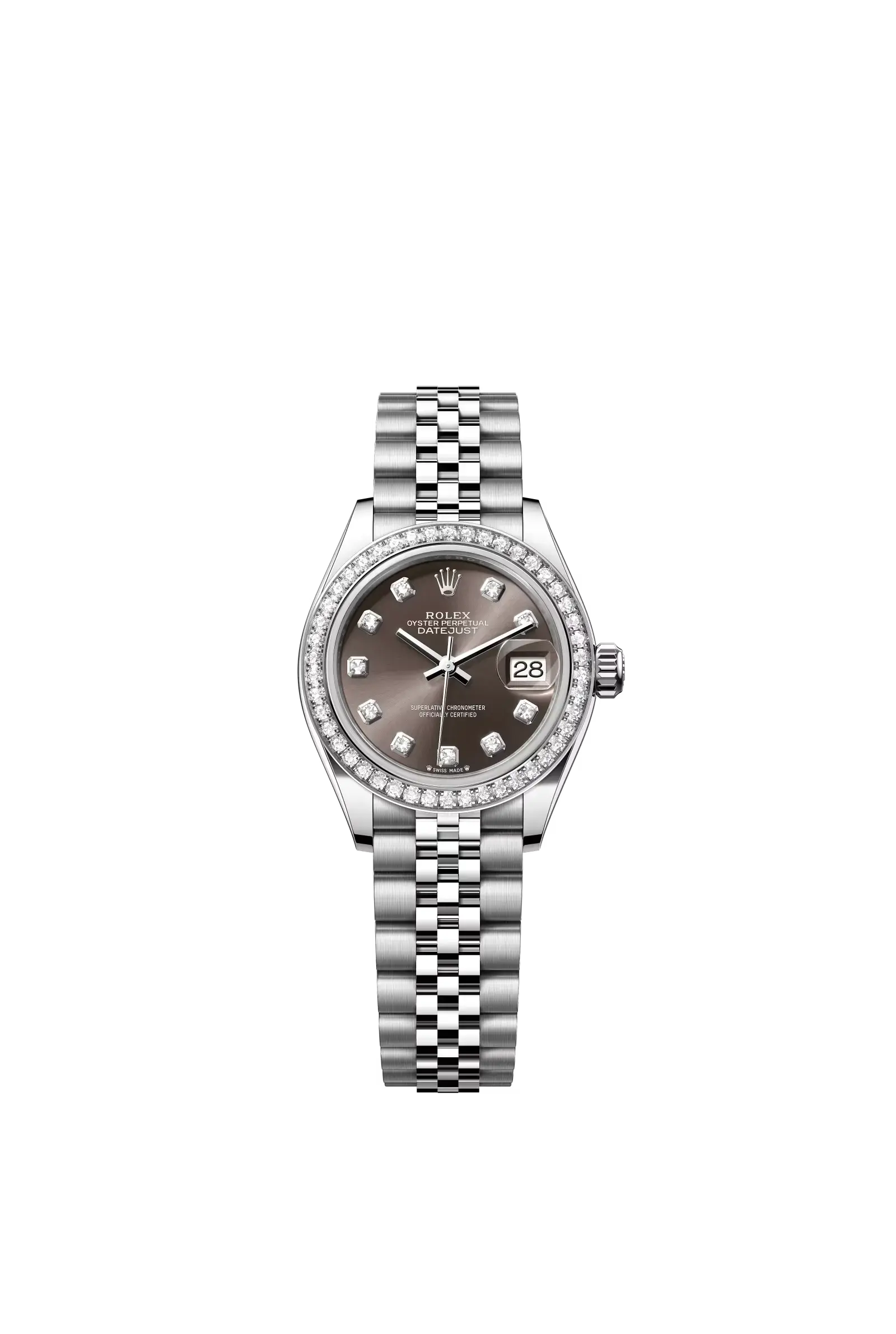 Lady-Datejust  Oyster, 28 mm, Oystersteel, white gold and diamonds  Reference 279384RBR — main photo