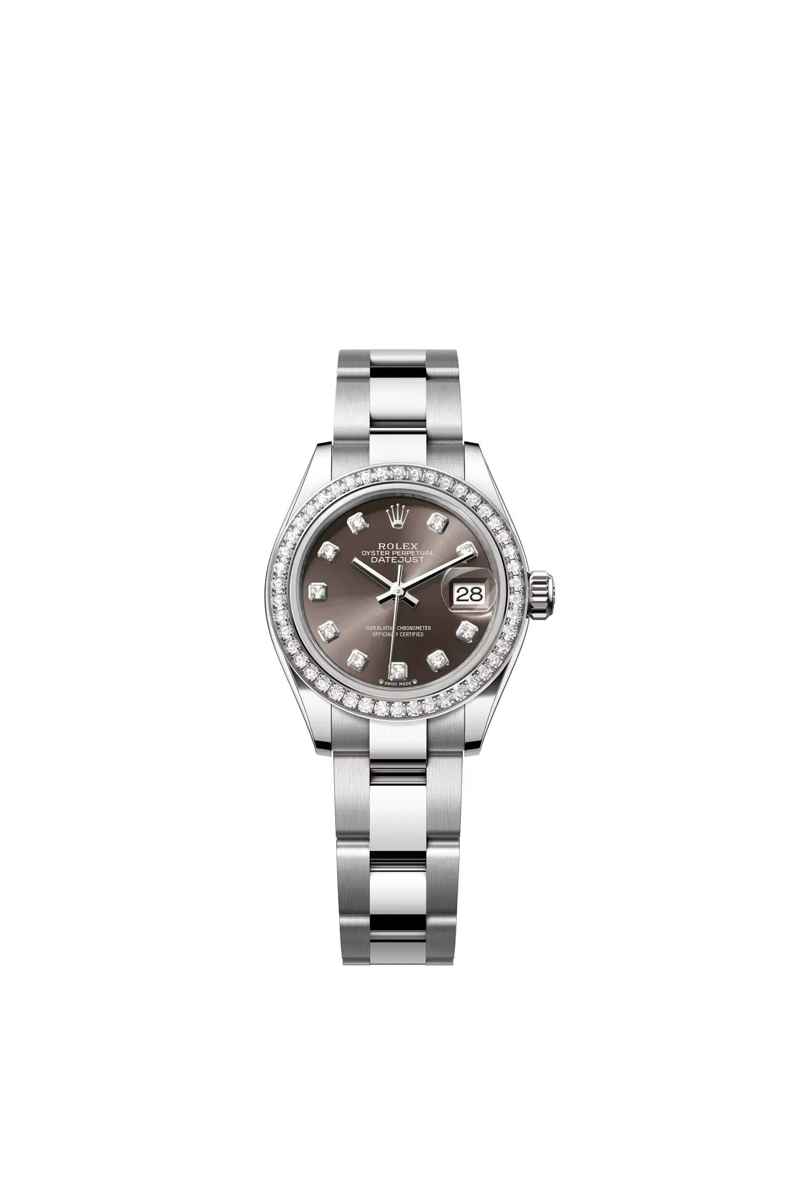 Lady-Datejust  Oyster, 28 mm, Oystersteel, white gold and diamonds  Reference 279384RBR — main photo