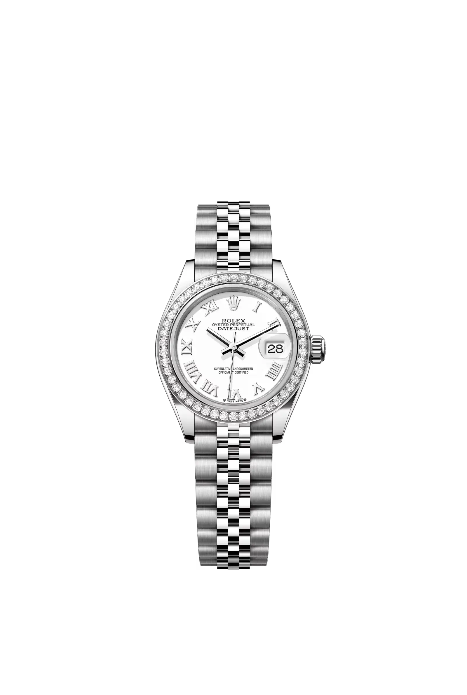 Lady-Datejust  Oyster, 28 mm, Oystersteel, white gold and diamonds  Reference 279384RBR — main photo