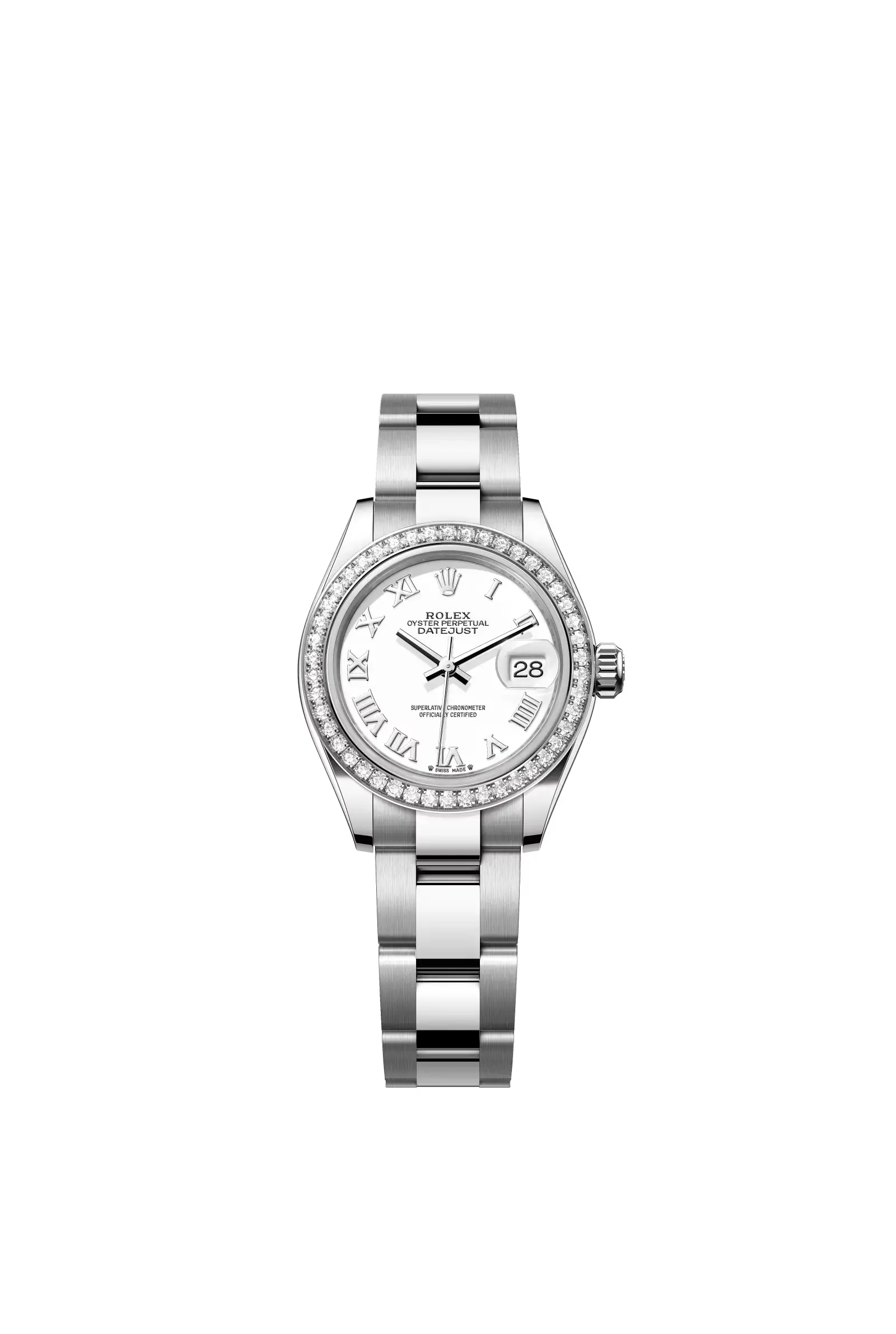Lady-Datejust  Oyster, 28 mm, Oystersteel, white gold and diamonds  Reference 279384RBR — main photo