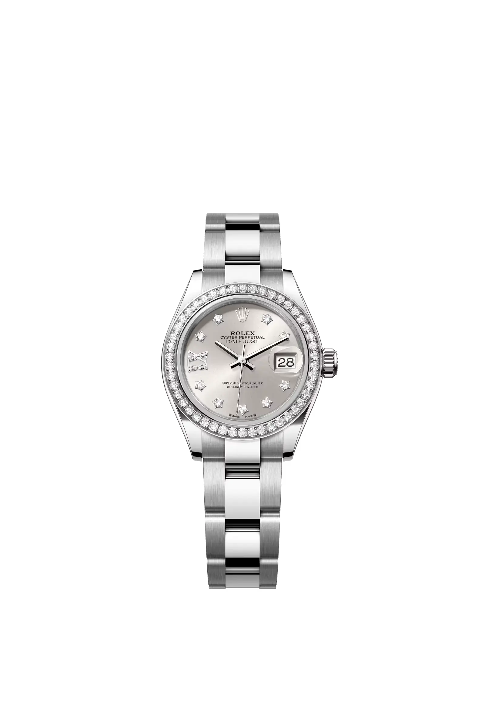 Lady-Datejust  Oyster, 28 mm, Oystersteel, white gold and diamonds  Reference 279384RBR — main photo