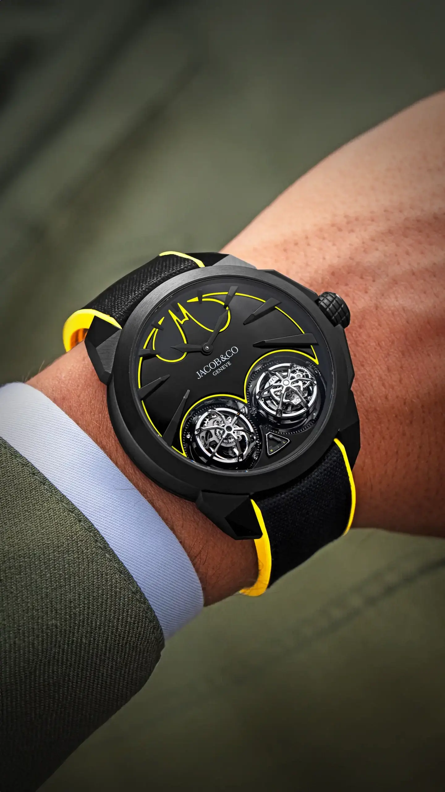 Jacab.  Co. timepieces batman-watch (black-dlc-titanium) — photo 2
