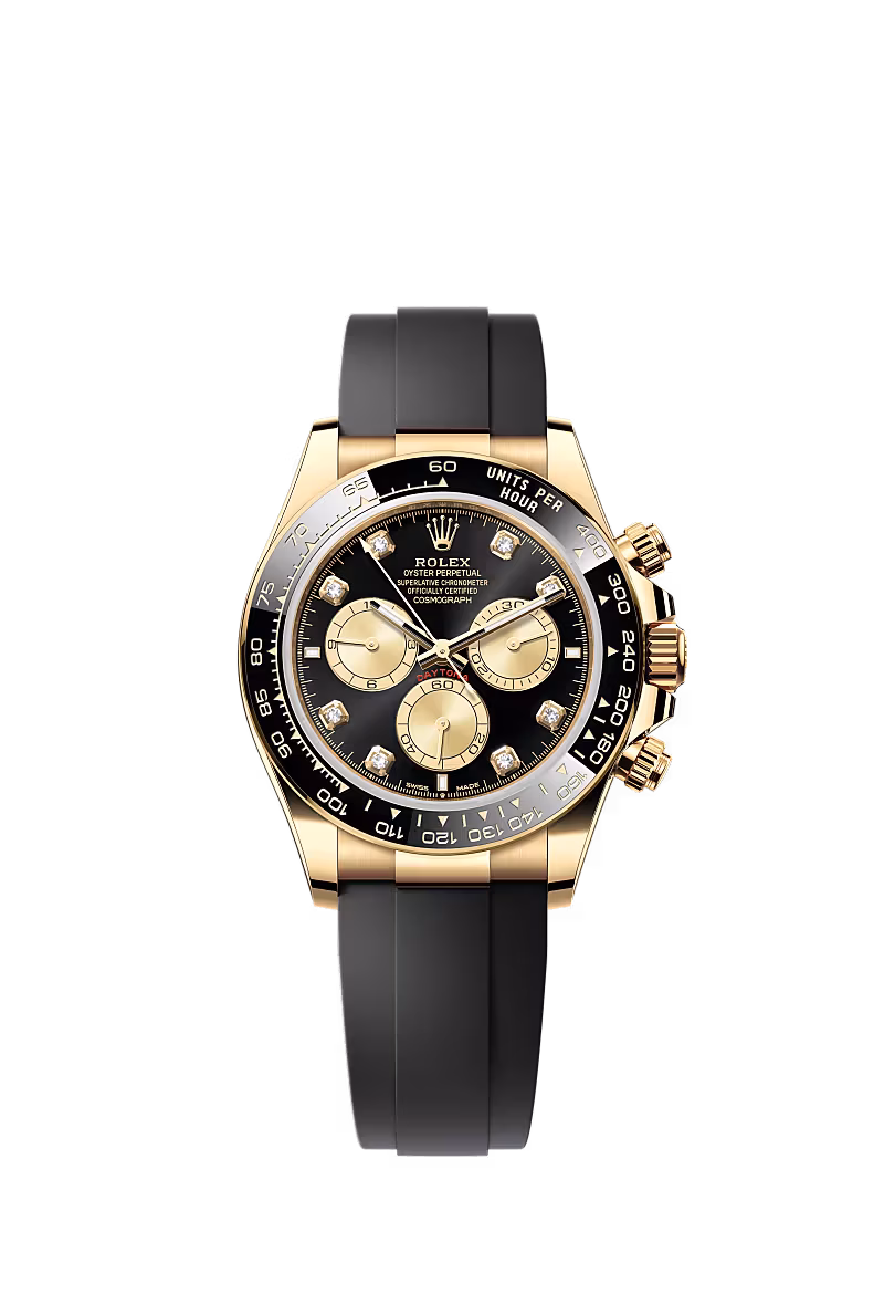 Cosmograph Daytona  Oyster, 40 mm, yellow gold  Reference 126518LN (Bright Black) — main photo