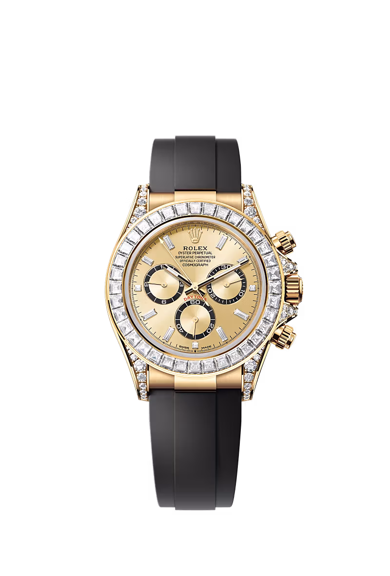 Cosmograph Daytona  Oyster, 40 mm, yellow gold and diamonds  Reference 126538TBR (Golden, Bright Black Counter) ) — main photo