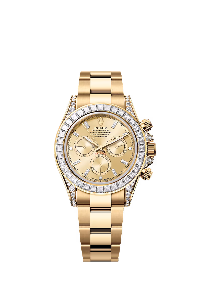 Cosmograph Daytona  Oyster, 40 mm, yellow gold and diamonds  Reference 126598TBR (Gold) — main photo