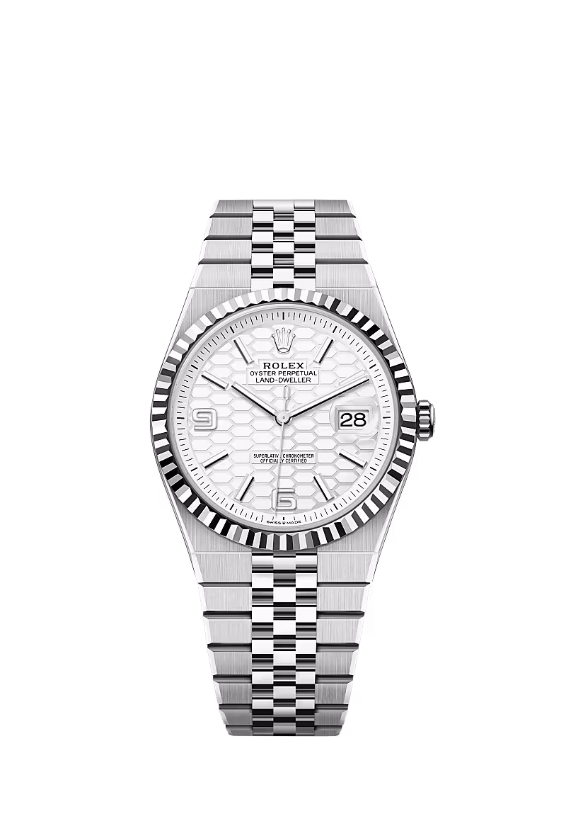 Land-Dweller 40  Oyster, 40 mm, Oystersteel and white gold  Reference 127334 — main photo